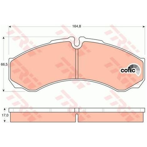 Kit de plaquettes de frein, frein à disque TRW Automotive GDB1534 IVECO 2994086 (1/2)