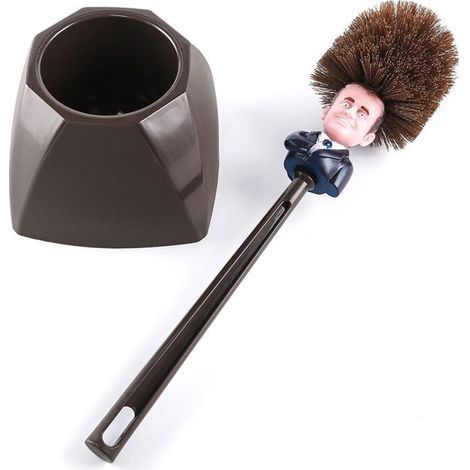 Cepillo de inodoro de cerdas suaves para una limpieza profunda del baño, de plástico, 36,8 cm/14,17 x 3,14 pulgadas. (1/5)