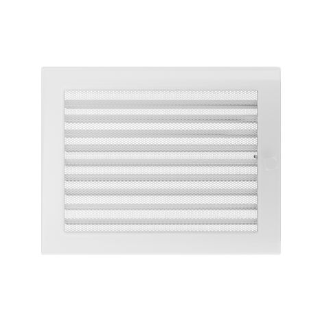 Kratki Kamin Luftgitter weiß Ofen Lüftungsgitter Warmluftgitter Kaltluftgitter Kamingitter 220x300mm mit Lamellen (1/3)
