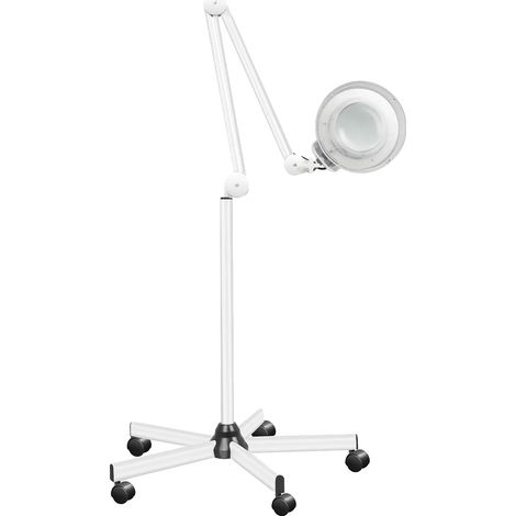 Lámpara con lupa, aumento de 5x, iluminación LED, blanca. (1/2)