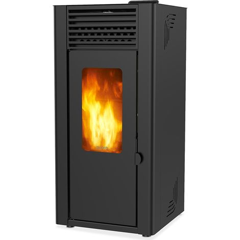 Estufa de pellets de madera negra de 11,9 kw - orphee 12 noir - supra - (1/5)