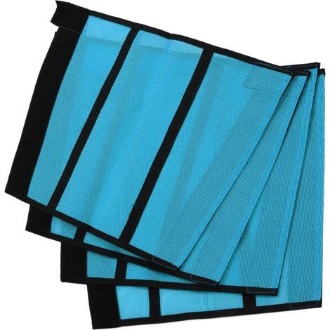 Fly boots for horses, 4-piece set, breathable, comfortable, tear-resistant, fine mesh protective leggings, blue leg protectors (1/5)
