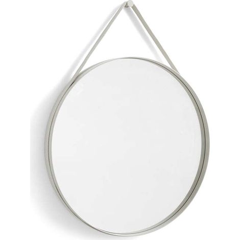 [GEBRAUCHT] B-Ware Hay Strap Mirror No. 2 Wandspiegel Dekospiegel Spiegel Stahl Deko Ø70cm hellgrau (1/2)