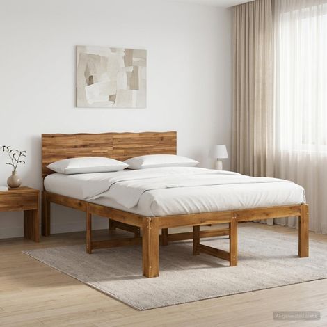 Cama doble con cabecero ROSTOCK Natural 140 x 200 cm (1/5)