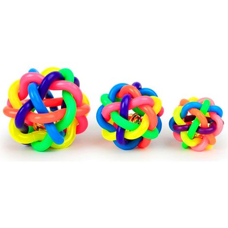 Balle Pour Chien - Caoutchouc Naturel Non Toxique - Diamètre 5,5 cm 7 cm 9 cm - Pour Chiens Petits et Grands - Lot de 3 (1/4)