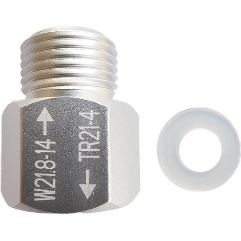 Adaptateur cylindre de CO2, adaptateur rapide de CO2, adaptateur CO2, TR21-4 vers W21.8, robuste, adaptateur de cylindre So- da femelle (A) (1/4)