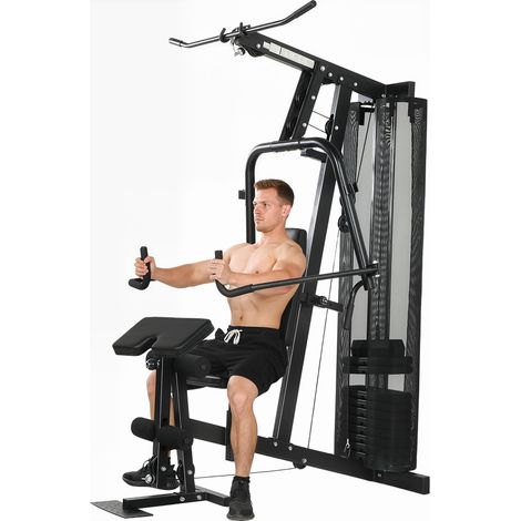 SPORTNOW Multi Gym with Adjustable Seat & Back, 45kg Weight Stack