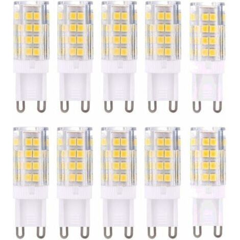 G9 LED Lampe Ampoules, Blanc Chaud 3000K 5W Lumiere équivalent aux ampoules halogènes de 40 W 420 lumens not dimmable, lot de 10 (1/4)