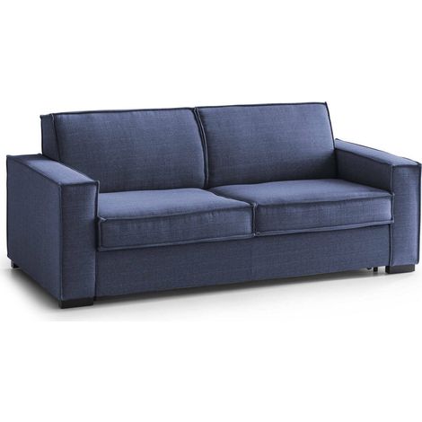 Dmora - Schlafsofa Dmarull, 2-Sitzer-Sofa, 100% Made in Italy, Wohnzimmersofa mit drehbarer Öffnung, aus gepolstertem Stoff, mit schmalen Armlehnen, Cm 160x95h90, Grau
