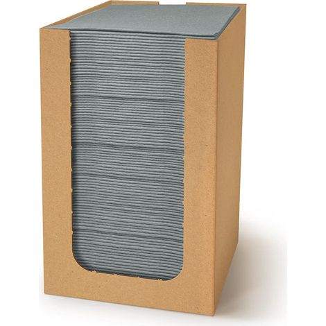 PAW - Airlaid Cocktail Napkins (20 x 20 cm) I 100 pezzi I A tinta unita I Simile al tessuto I Decorazione da tavola elegante I HoReCa I Per occasioni come matrimoni, feste I Color: Gray (1/5)