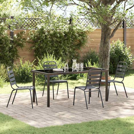 Conjunto de Comedor de Jardín 5 pcs Antracita vidaXL (1/5)