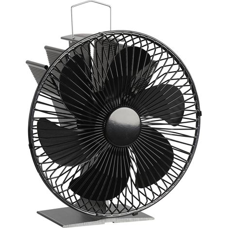 TolleTour Ventilatore per stufe, ventilatore termico silenzioso a 6 lame per stufe a legna, distribuzione efficiente del calore, con coperchio protettivo (1/5)
