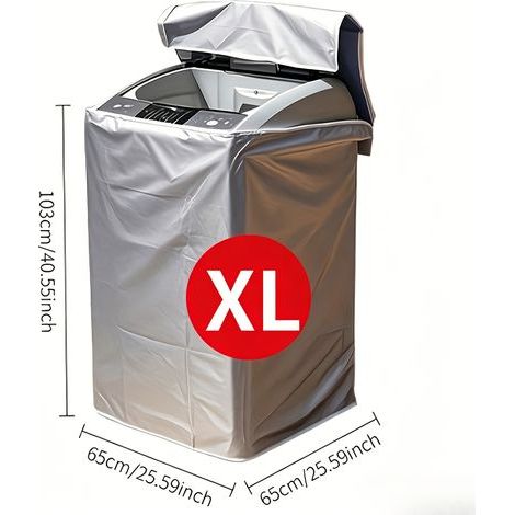 Housse pour lave-linge à chargement par le haut – Imperméable – Résistante au soleil – Usage domestique – 65 x 65 x 103 cm (1/5)