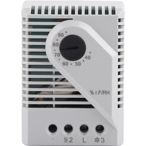 [NEVER USED] MFR012 Mechanical Humidity Controller, IP20 Hygrostat Connect Fan Heater for Humidity Controller, for Control of Electric Heater, 35 mm DIN Rail Mounting (MFR012)