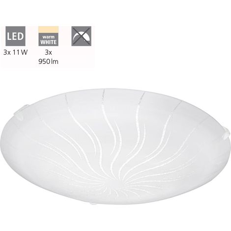 Plafoniera Contemporanea Margitta 1 Acciaio Bianco 3 Luci Led 3,6W (1/5)