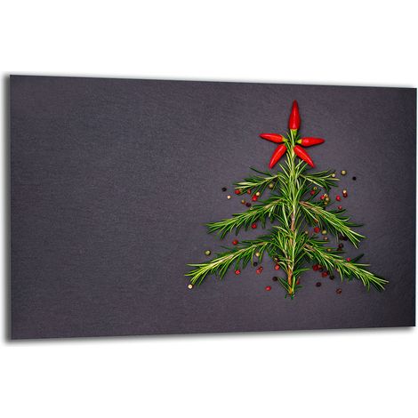PLAQUE DE PROTECTION EN VERRE POUR CUISINIÈRE 80x52 NOËL (1/5)