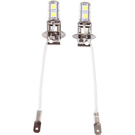 2x H3 5050 Blanc 9 SMD LED 12V Auto Phare Antibrouillard Ampoule 6500K (1/5)