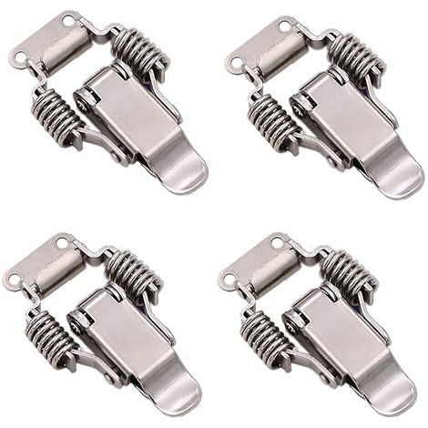 Stück Edelstahl-Kippriegel, Hebelriegel, Deckelriegel, robuste Handwerkzeuge, Schnellverschluss, Metallriegel mit hoher Haltekraft für Kisten, Schubladen, Schränke (1/5)
