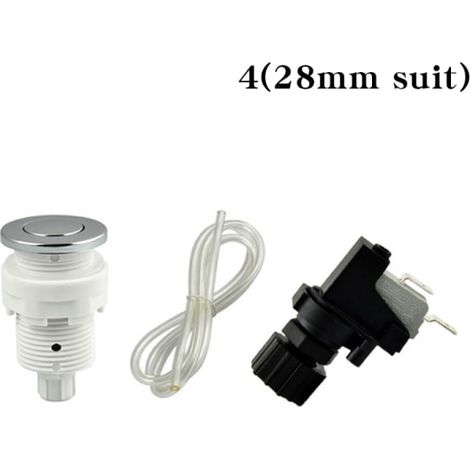 KLVGTIFS PU - Interrupteur pneumatique 28 mm, bouton-poussoir marche/arrêt pour baignoire 4 (compatible 28 mm) (1/5)