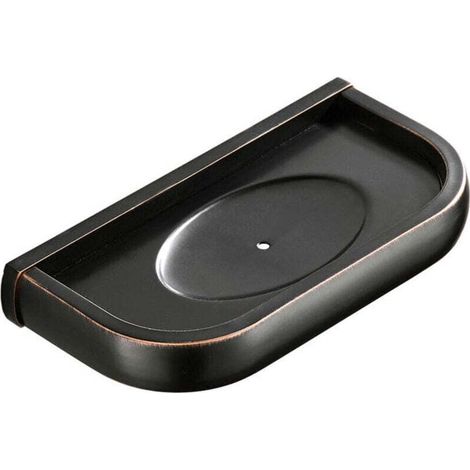 Brass wall-mounted soap dish, bathroom soap dish, shower accessories (black) (1/4)