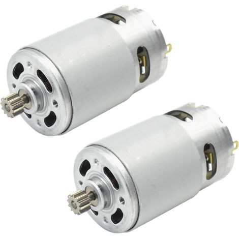 Lot de 2 micro moteurs électriques RS-550 11 dents pour perceuse sans fil DC 14,4 V (1/5)