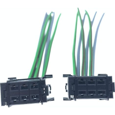 Compatible avec les Peugeot 307, 308, Citroën C5 et C4 (référence du connecteur de résistance de ventilateur de climatisation : JB1777-6P)