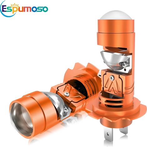Mini H7 Bi-LED Projector Lens, Car Headlight Bulb 3000K 4300K 6000K Canbus, High/Low Beam 600000LM, Turbo Fan for Motorcycle Plug & Play (1/5)