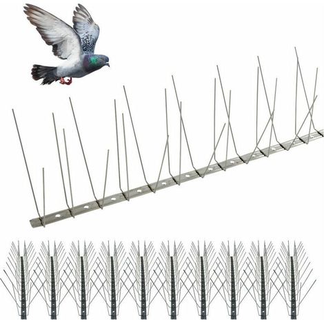 Pic Anti-Pigeon - Acier Inoxydable AISI 302 - 10 Barres de 50 cm - Pour Toits, Appuis et Gouttières (1/5)