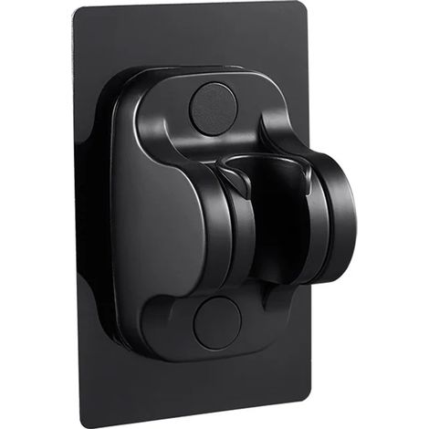 Support de douche à ventouse Support de pommeau de douche réglable Buse Support de poche Support de douche à rotation multi-angle sans poinçon noir-A