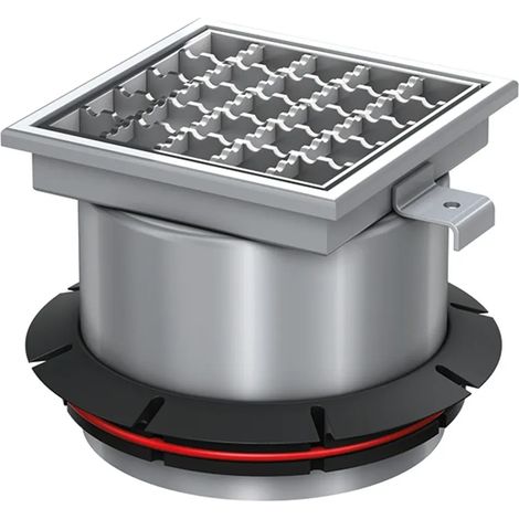 ACO Aufsatzstück Variant-CR 200x200/L15 V2A/rutschh./Gitterrost V2A lose eingel., 9519.40.92