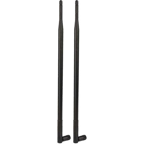 12 dBi 2,4 GHz WLAN-Antenne mit RP-SMA-Anschluss für WLAN-Router usw. (2er-Pack, Schwarz)
