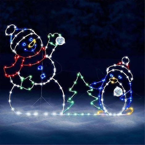 Décorations de Noël animées. guirlande lumineuse. effet neige. cadre décoratif. panneau. décoration intérieure et extérieure pour les fêtes