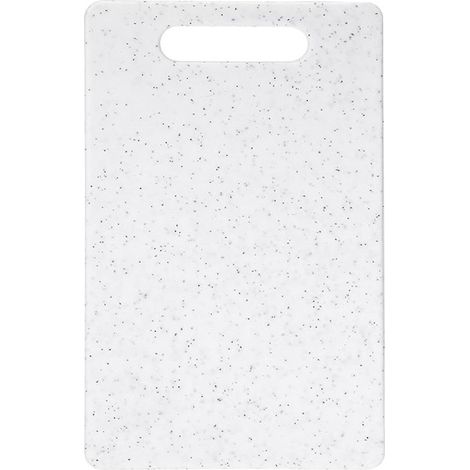 Planche à découper double face 25 x 15,3 cm - plastique - aspect marbre - facile à nettoyer et antibactérienne - robuste et durable - poignées ergonomiques - idéale pour la découpe de viande et de fru (1/5)