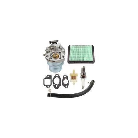 Kit de reemplazo de carburador con junta, bujía, filtro de aire y de combustible, compatible con Honda GCV160, GCV160A, GCV160LA, HRB216, HRS216, HRR216, HRT216 y HRZ216.