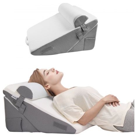 Coussin Incliné Lit - Oreiller Triangulaire Orthopédique Réglable (1/5)