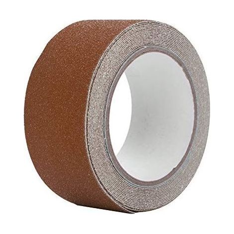 5 m x 5 cm rutschfestes, farbiges PVC-Klebeband für Treppenhaus-Sicherheit und -Dekoration (Braun) (1/5)