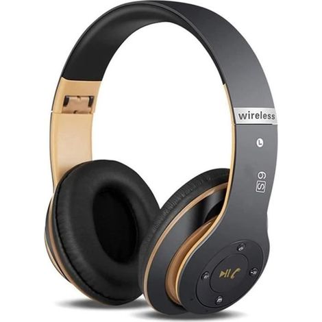 6S Casque Bluetooth sans Fil, écouteurs stéréo sans Fil stéréo Pliables Hi-FI Écouteurs avec Microphone intégré, Micro SD-TF, FM p (1/4)