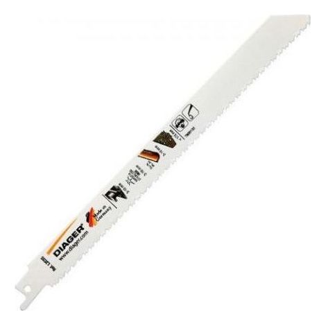 Pack de 5 lames scie sabre denture Twin cut - L203S Long. Utile 205 Long. Totale 225 (1/2)