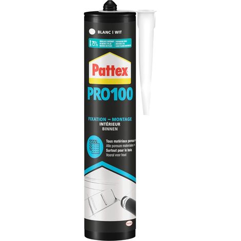 Colle Acrylique, Colle de fixation pour intérieur, Colle résistante multi-matériaux, Colle extra forte lavable à l'eau, 1 cartouche de 380 g (1/5)