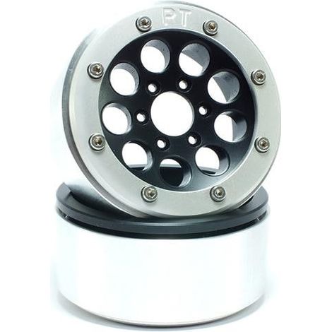 Beadlock Wheels PT-Gun Black/Silver 1.9