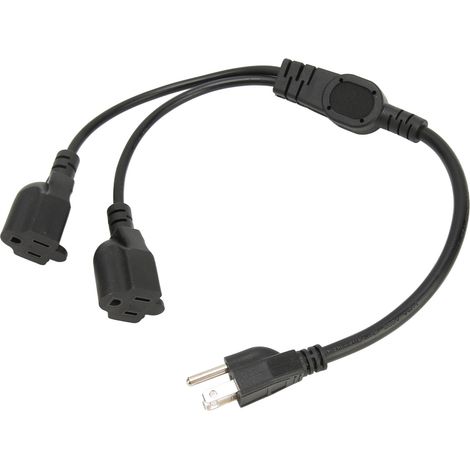 Rallonge en Y, câble d'alimentation 3 broches, 1 vers 2 mâle/femelle, prise américaine 100-240 V (1/5)