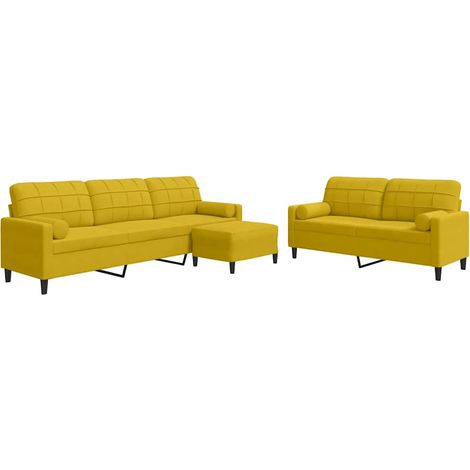 Maison Exclusive - Ensemble de canapés 3 pcs avec coussins et traversins velours (1/5)