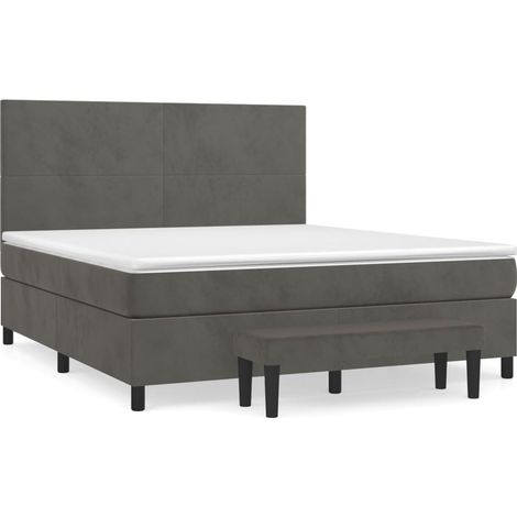 Maison Exclusive - Boxspringbett mit Matratze Dunkelgrau 180x200