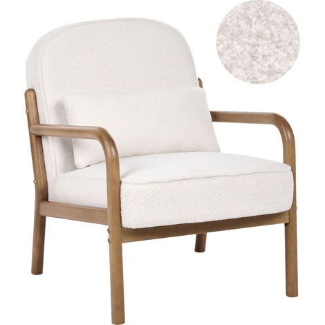 Sessel SELDE Bouclé Cremeweiß (1/5)