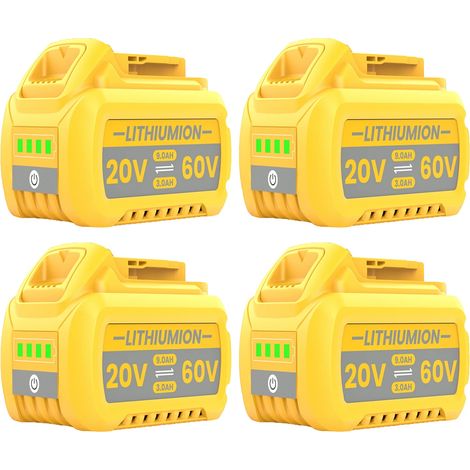 Akku für Elektrowerkzeuge, 9000mAh Kapazität, 20V/60V Spannung, 4Pack 9000mAh (1/2)