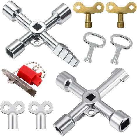 8 Clé Radiateur Purge Radiator Key Combinaison Multifonctionnelle (1/5)