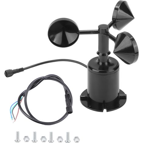 Windgeschwindigkeitssensor – 0–70 m/s – Impulsausgang – 3 Schalen – Anemometer