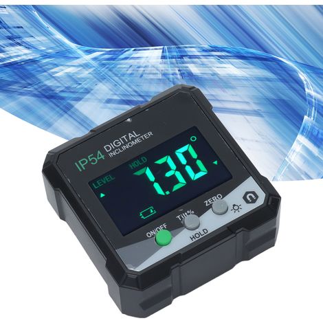 Rapporteur Numérique Magnétique 4x90° IP54 avec Affichage LCD pour Mesures de Niveau et d'Inclinaison