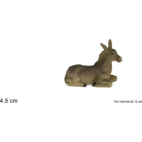 TRADE SHOP - Statuina Asinello 4.5cm Presepe 12cm In Resina Decoro Natale Natalizio Nativita' - (1/2)