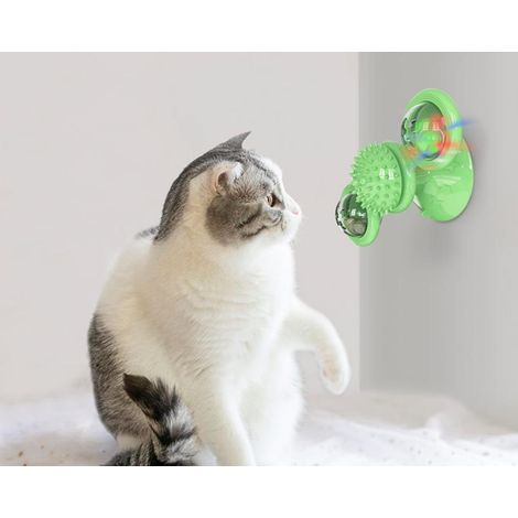 1pc jouet interactif pour chat, convertisseur de CD multifonctionnel, moulin à chat, jouet pour chat, rayure, démangeaisons, animal de compagnie, jouet de jeu amusant-vert (1/3)